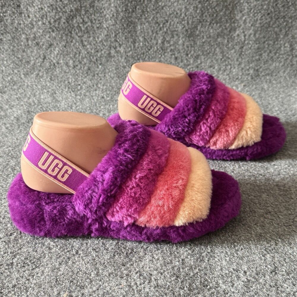 UGG Women's Fluff Yeah Slide Sandals Women's 9 Slide Berrylicious Cozy slipper